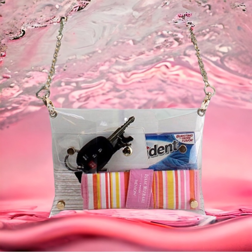 NWT CLEAR CROSSBODY CLUTCH